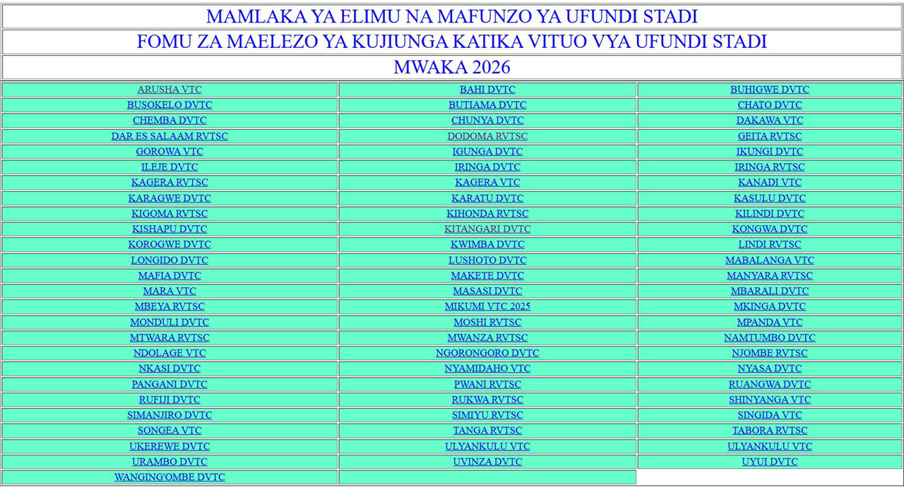 VETA Joining Instruction Form 2026 PDF Download - Full Requirements & Fees