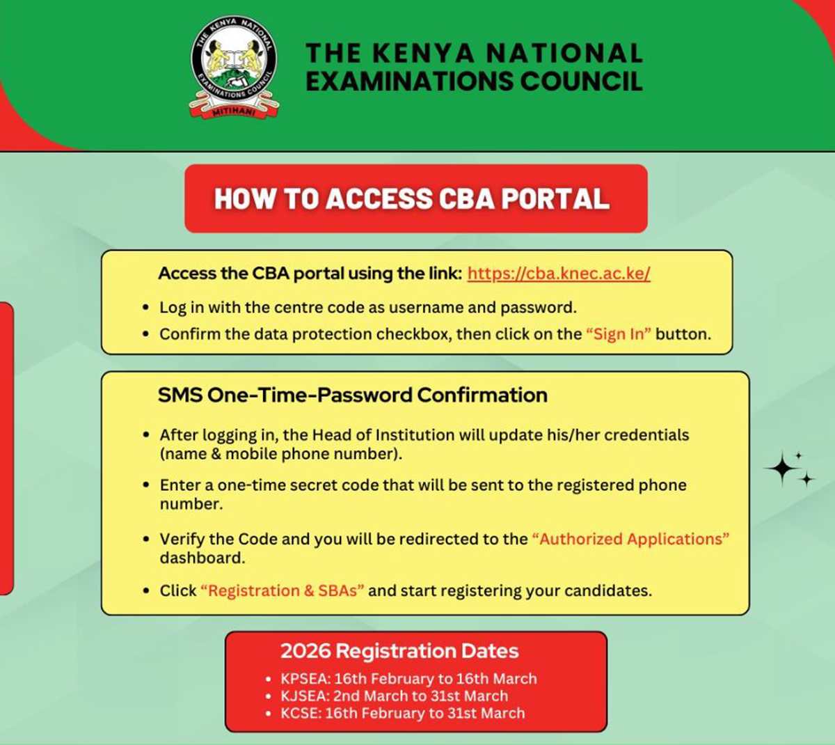 KNEC Opens Registration for 2026 Kenya Junior School Education Assessment