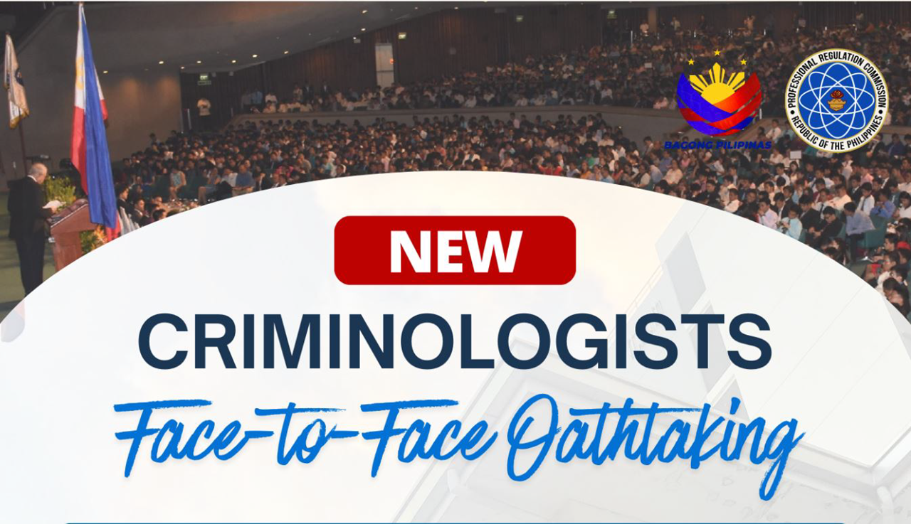 PRC Announces Face-to-Face Oathtaking of New Criminologists: Dates, Venues, and Full Schedule