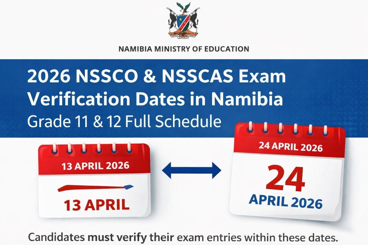 2026 NSSCO NSSCAS Exam Verification Dates in Namibia