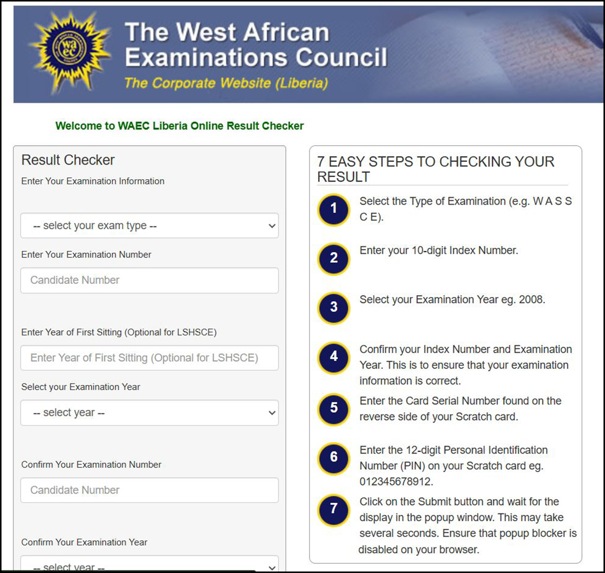 WAEC Liberia Releases 2026 WASSCE Private Candidates First Series Results